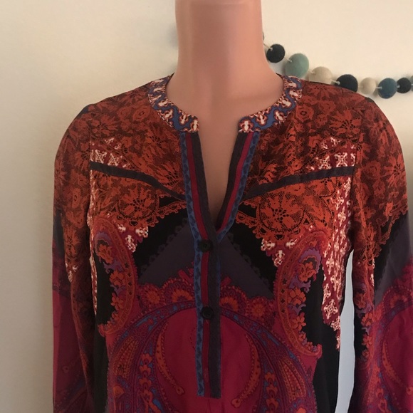 Hale Bob silk boho print tunic dress - Picture 2 of 8